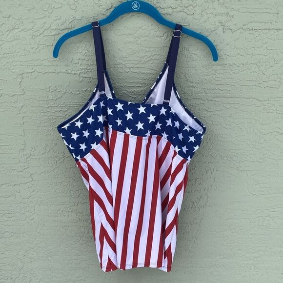 American Flag Tankini Set Top & Bottom Sz XXXL - Picture 7 of 13